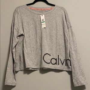 NWT Calvin Klein Long Sleeve Performance Top